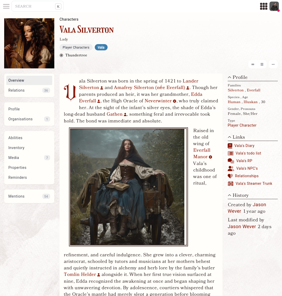 Craft beautiful pages for your story's protagonists